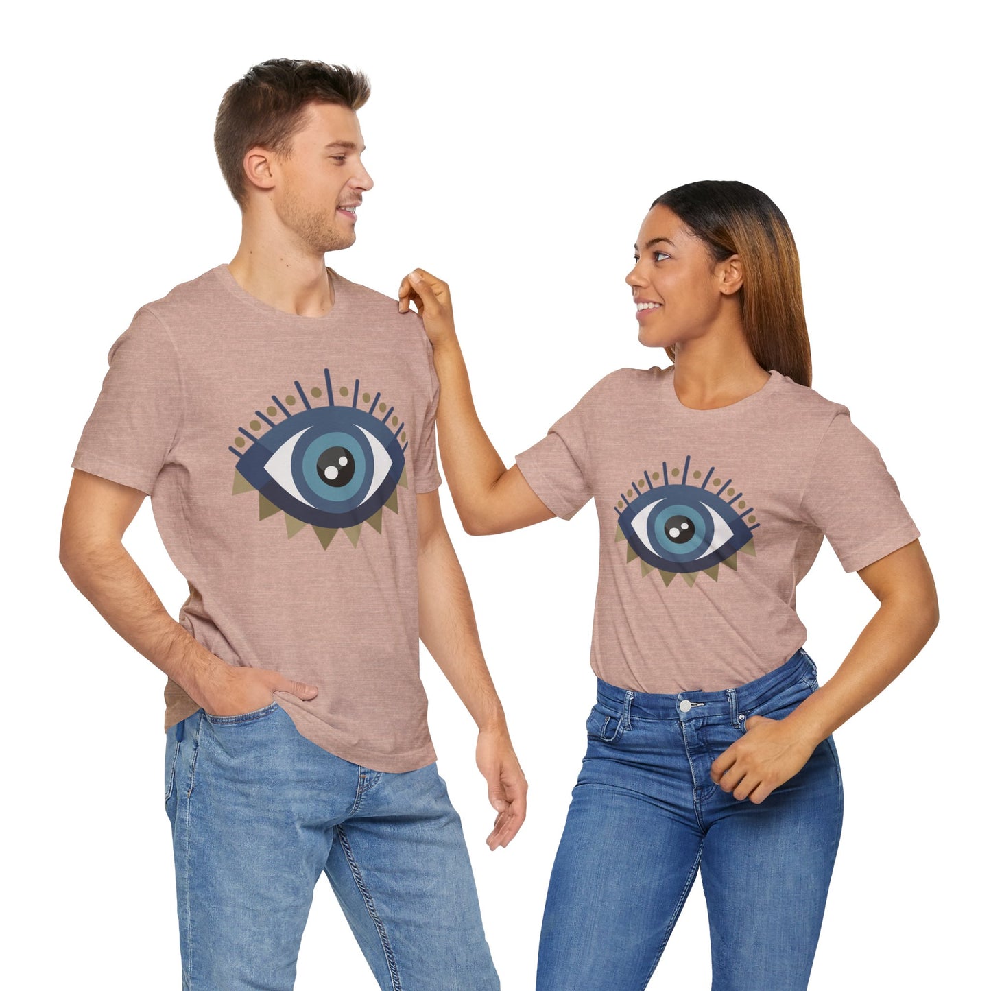 Pita Girl® Evil Eye Protection Unisex Jersey Tee - Casual Comfort for Food Lovers