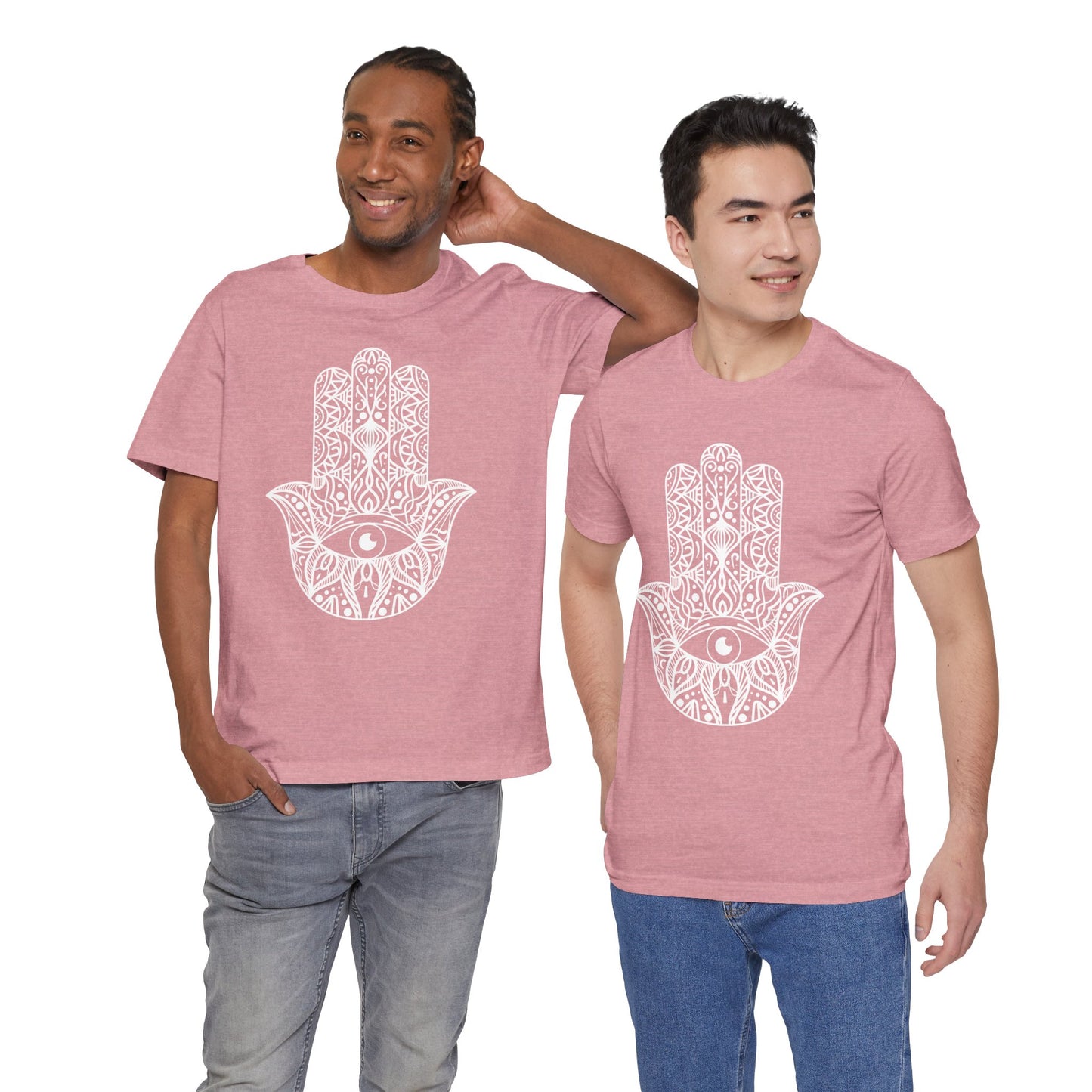 Pita Girl® Hamsa Palm Hand  Unisex Jersey Tee - Casual Comfort for Food Lovers