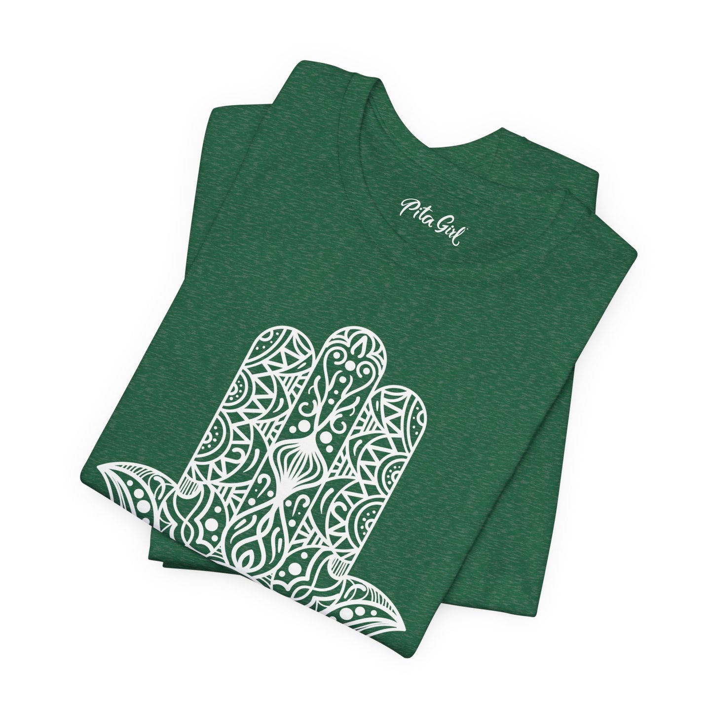 Pita Girl® Hamsa Palm Hand  Unisex Jersey Tee - Casual Comfort for Food Lovers