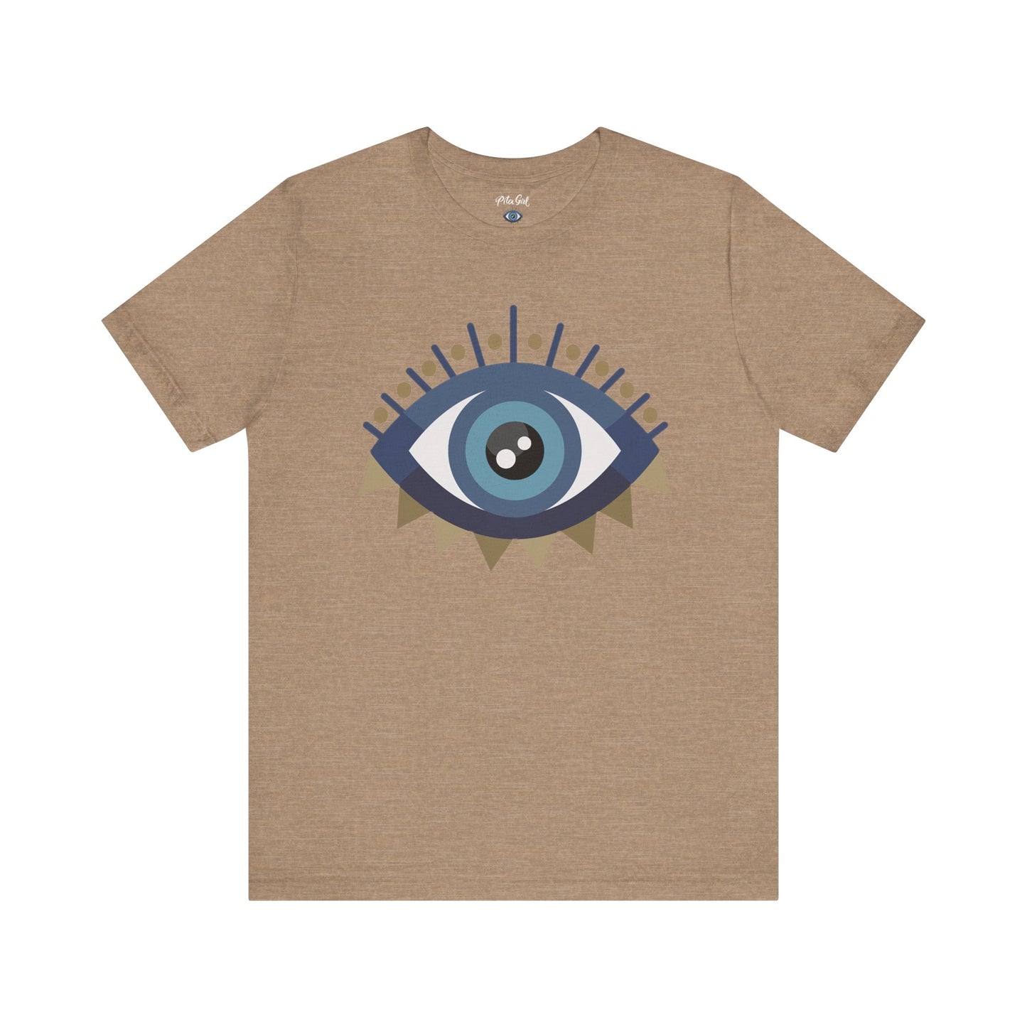 Pita Girl® Evil Eye Protection Unisex Jersey Tee - Casual Comfort for Food Lovers