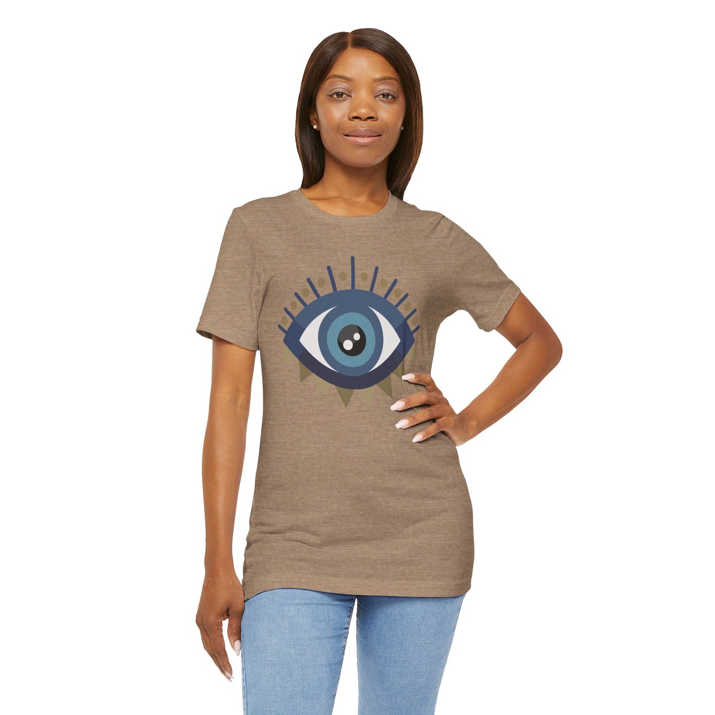 Pita Girl® Evil Eye Protection Unisex Jersey Tee - Casual Comfort for Food Lovers