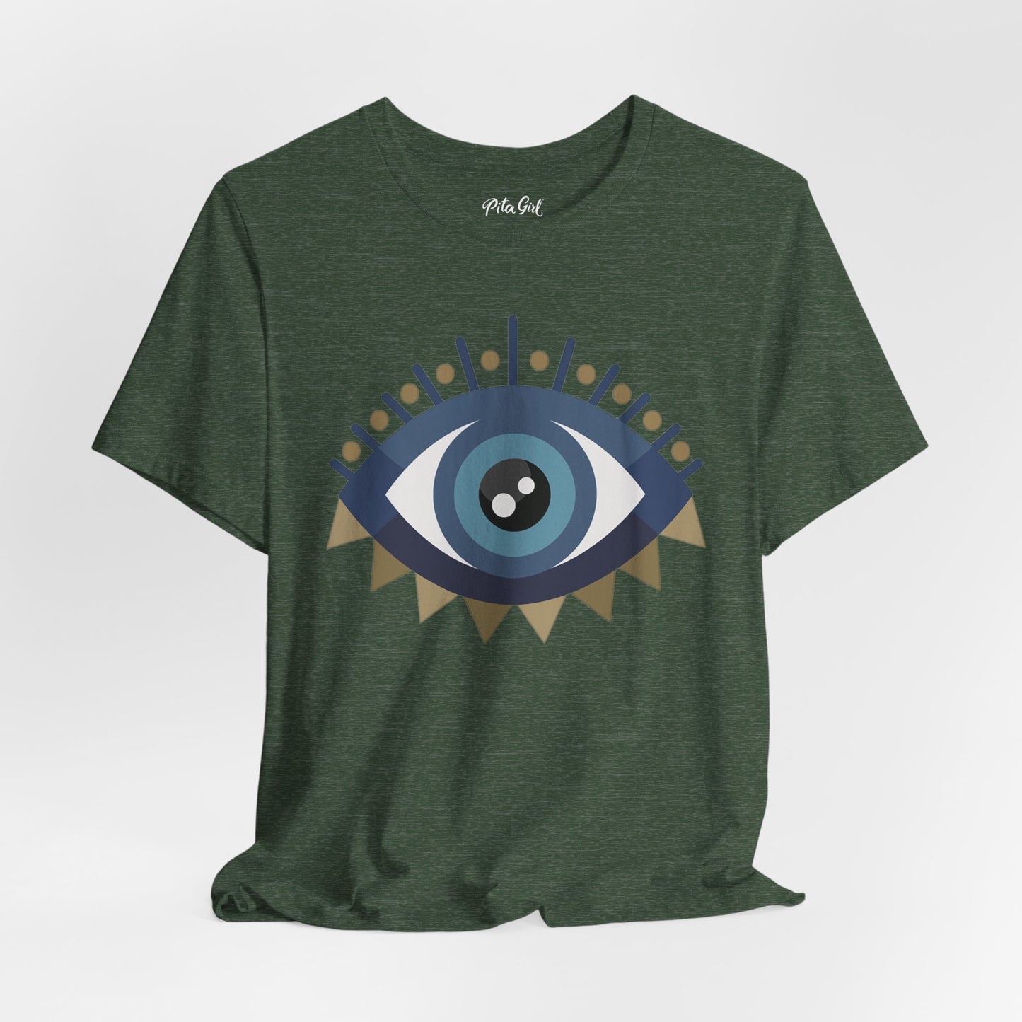 Pita Girl® Evil Eye Protection Unisex Jersey Tee - Casual Comfort for Food Lovers