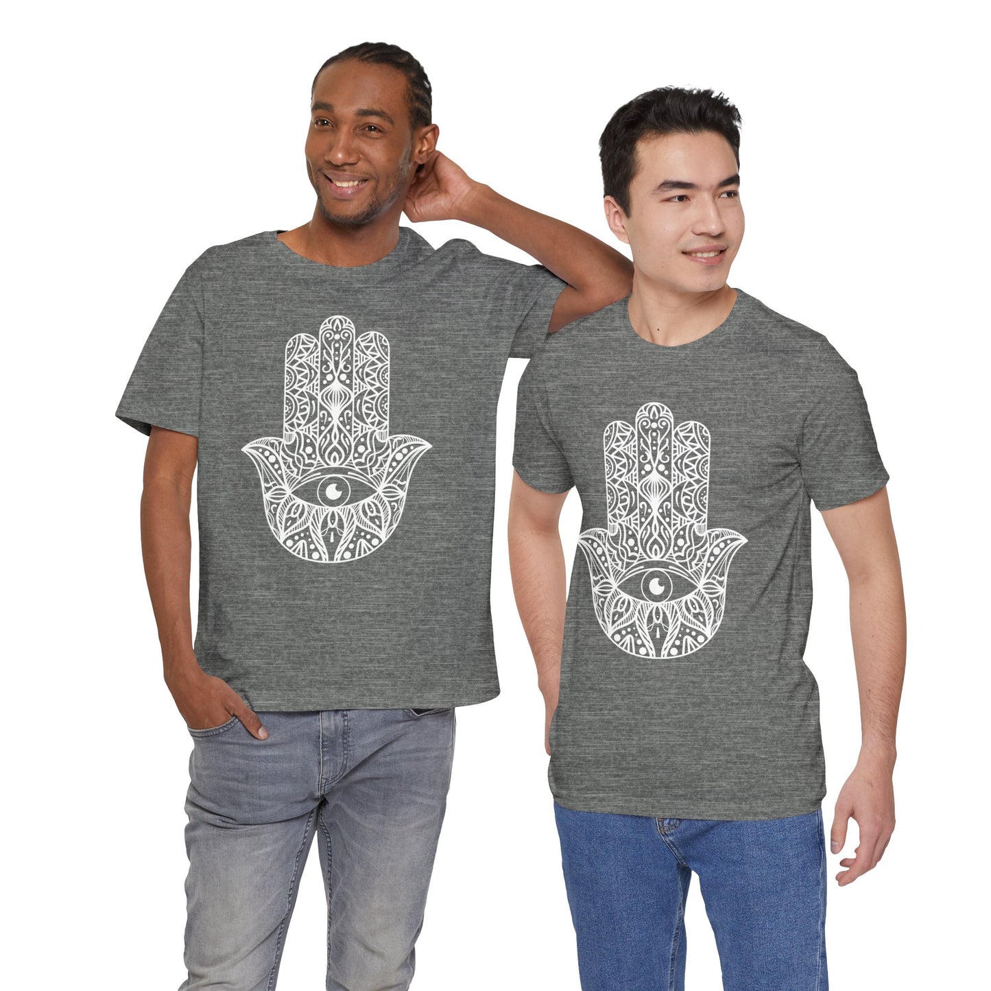 Pita Girl® Hamsa Palm Hand  Unisex Jersey Tee - Casual Comfort for Food Lovers