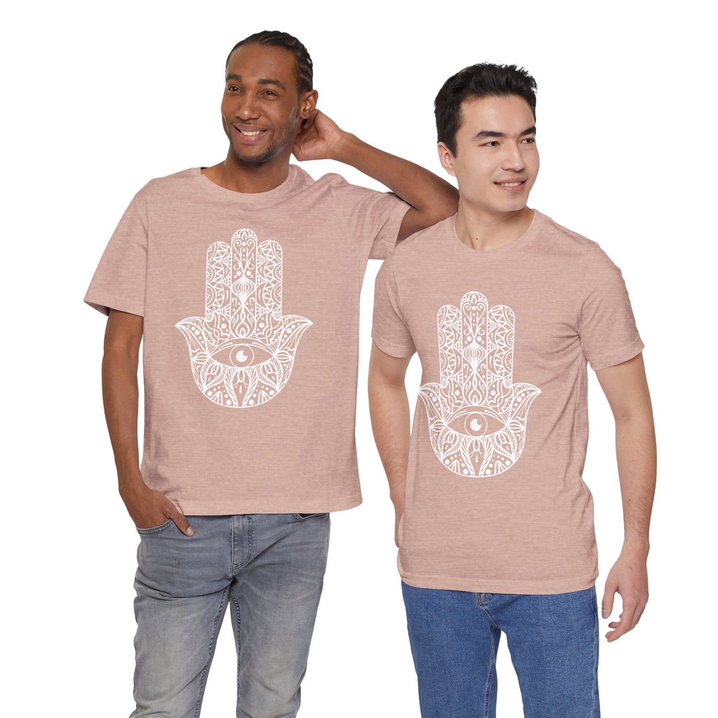 Pita Girl® Hamsa Palm Hand  Unisex Jersey Tee - Casual Comfort for Food Lovers