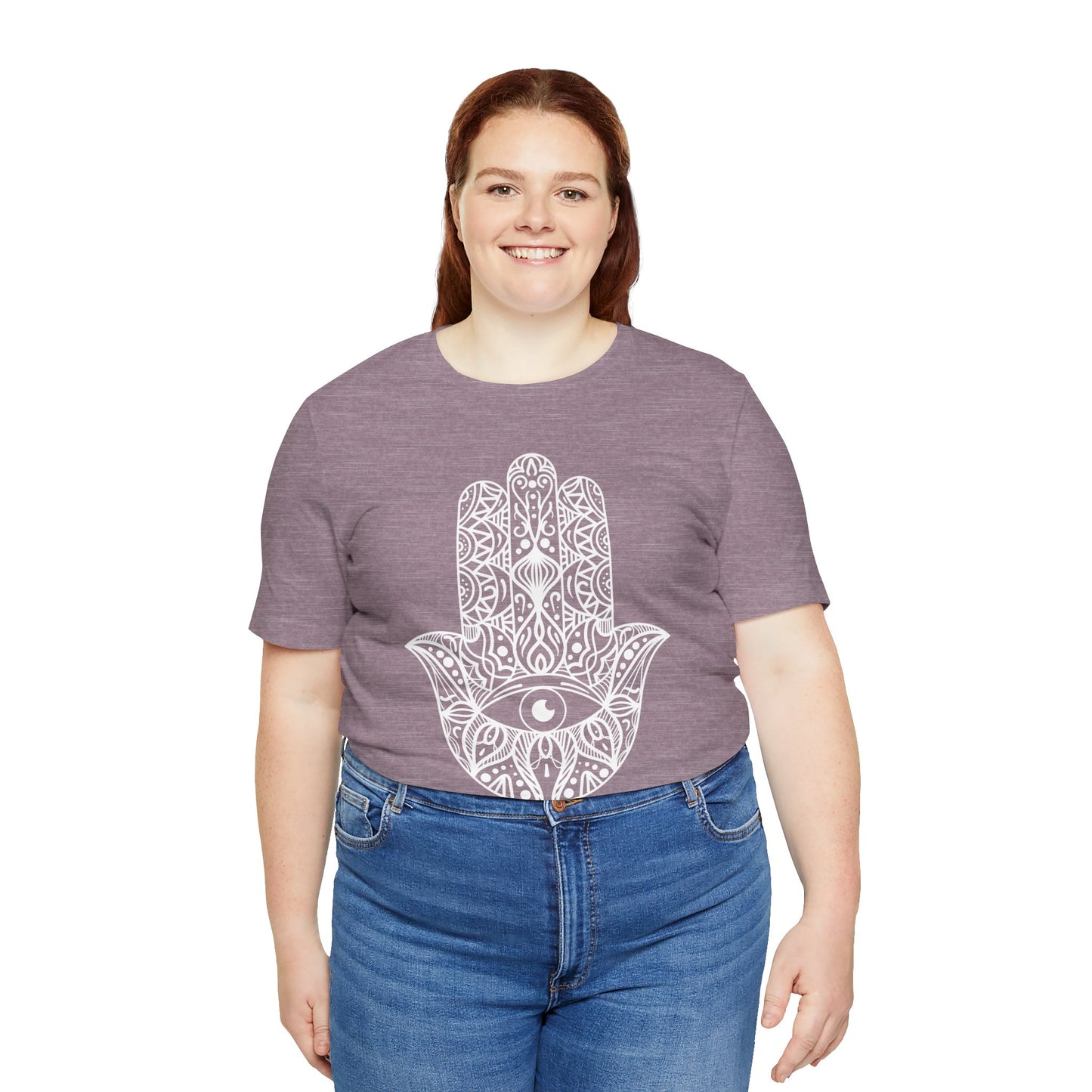 Pita Girl® Hamsa Palm Hand  Unisex Jersey Tee - Casual Comfort for Food Lovers