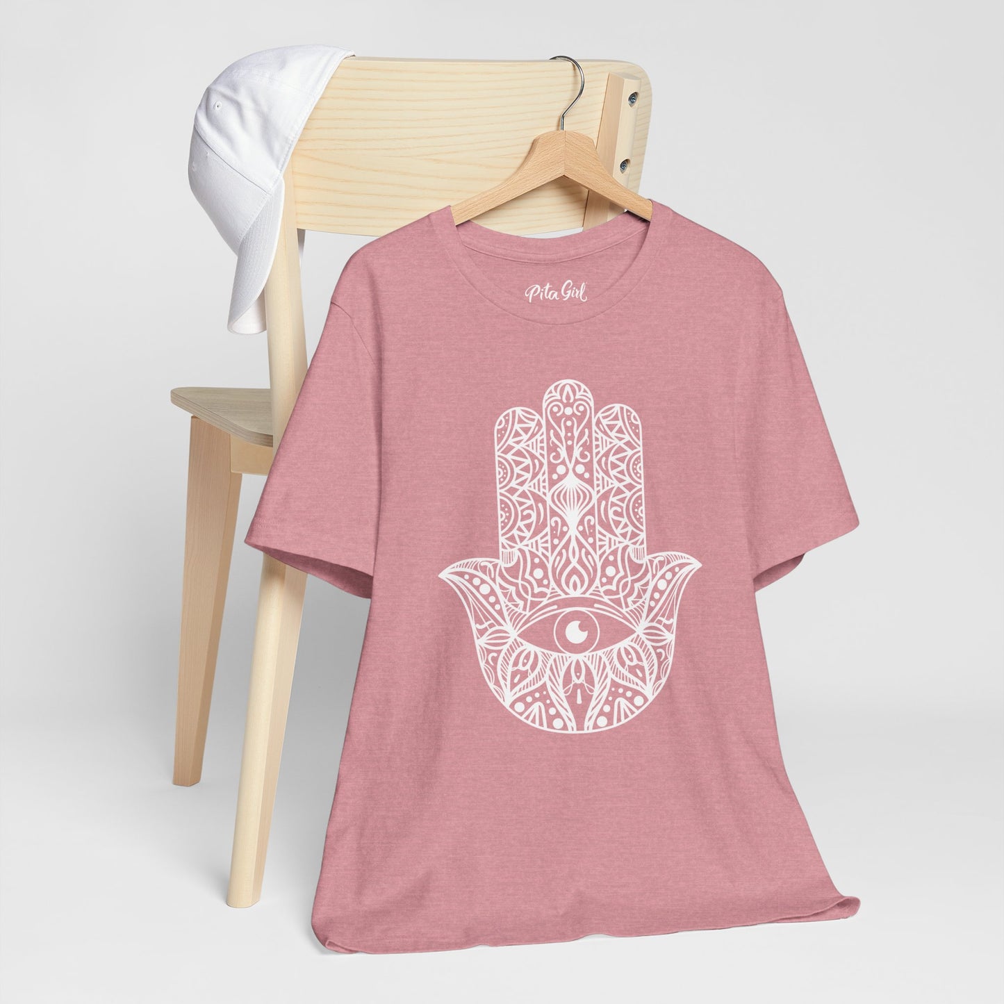 Pita Girl® Hamsa Palm Hand  Unisex Jersey Tee - Casual Comfort for Food Lovers