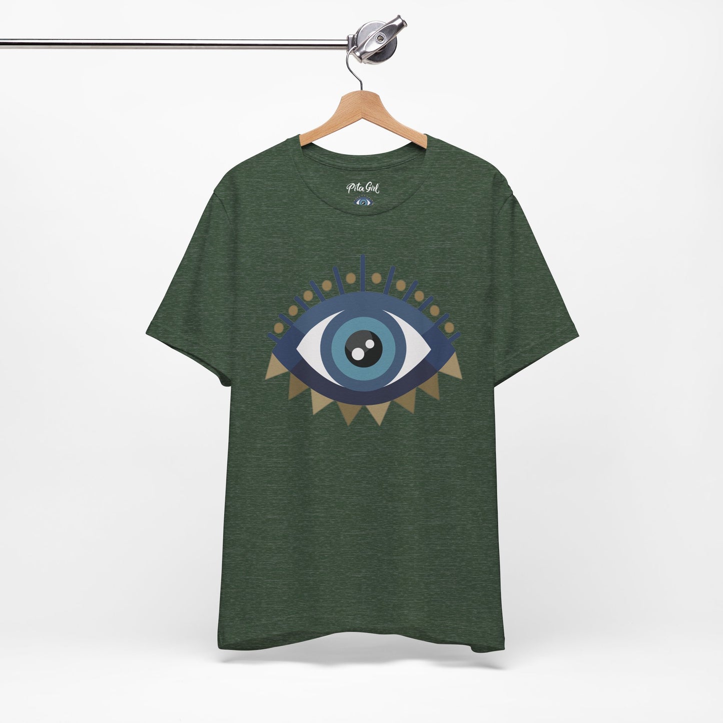 Pita Girl® Evil Eye Protection Unisex Jersey Tee - Casual Comfort for Food Lovers