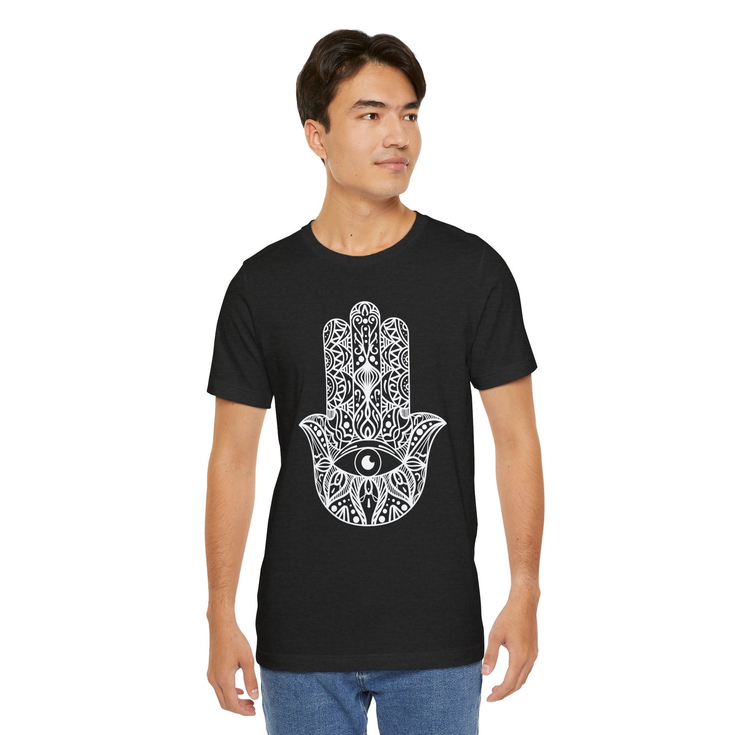 Pita Girl® Hamsa Palm Hand  Unisex Jersey Tee - Casual Comfort for Food Lovers