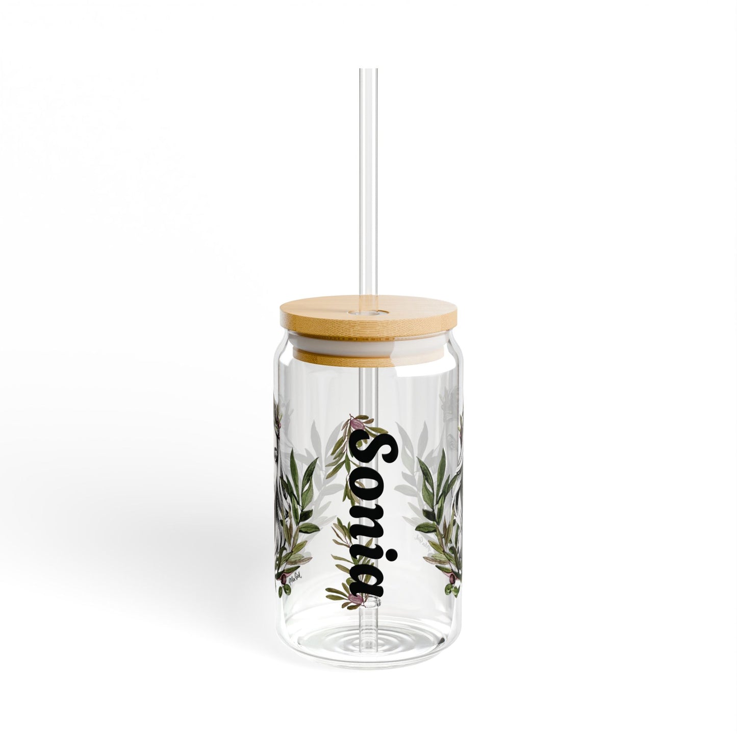 Stylish Personalized 16oz Sipper Glass - Perfect for Eco-Friendly Sips!