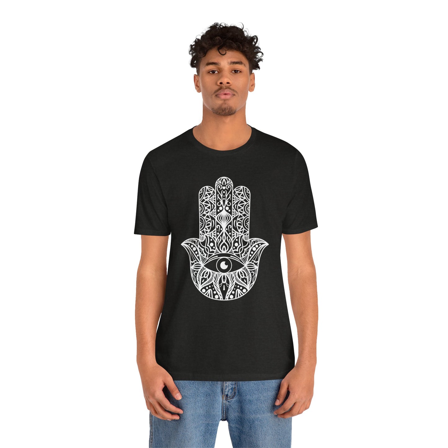 Pita Girl® Hamsa Palm Hand  Unisex Jersey Tee - Casual Comfort for Food Lovers