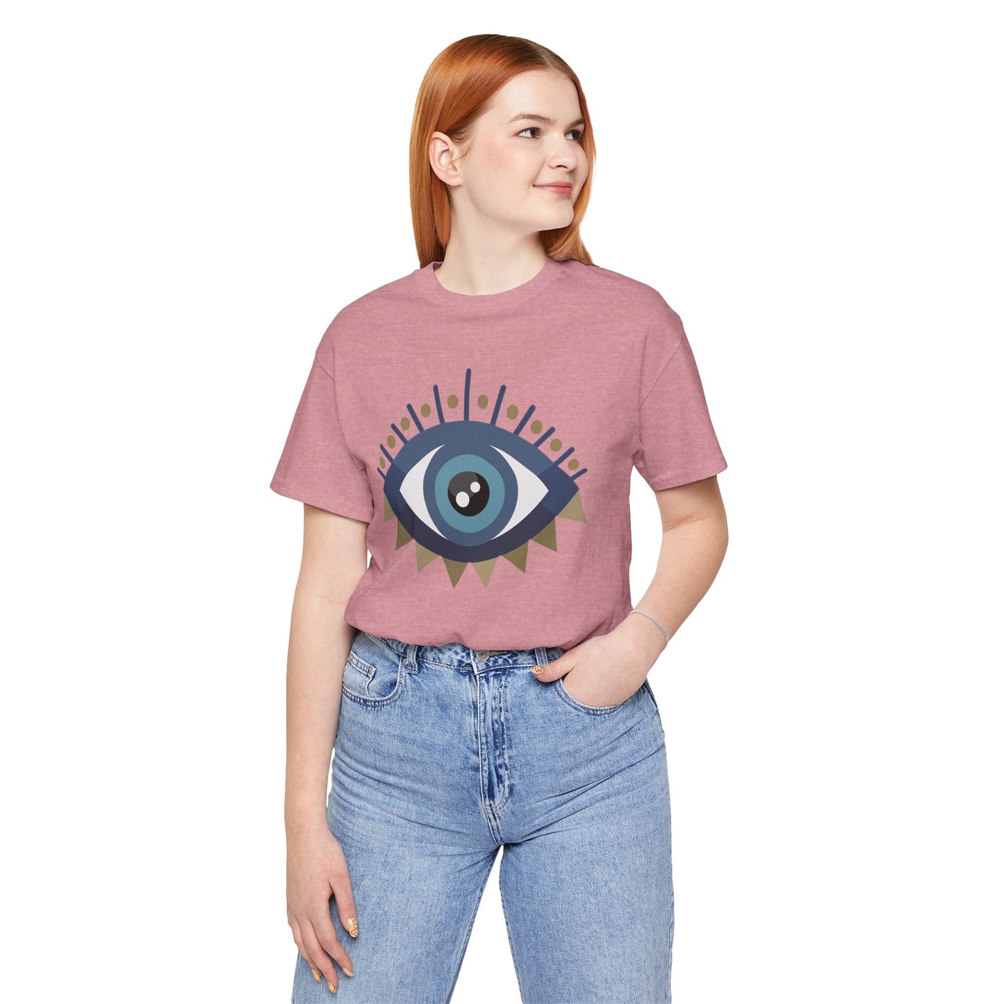 Pita Girl® Evil Eye Protection Unisex Jersey Tee - Casual Comfort for Food Lovers