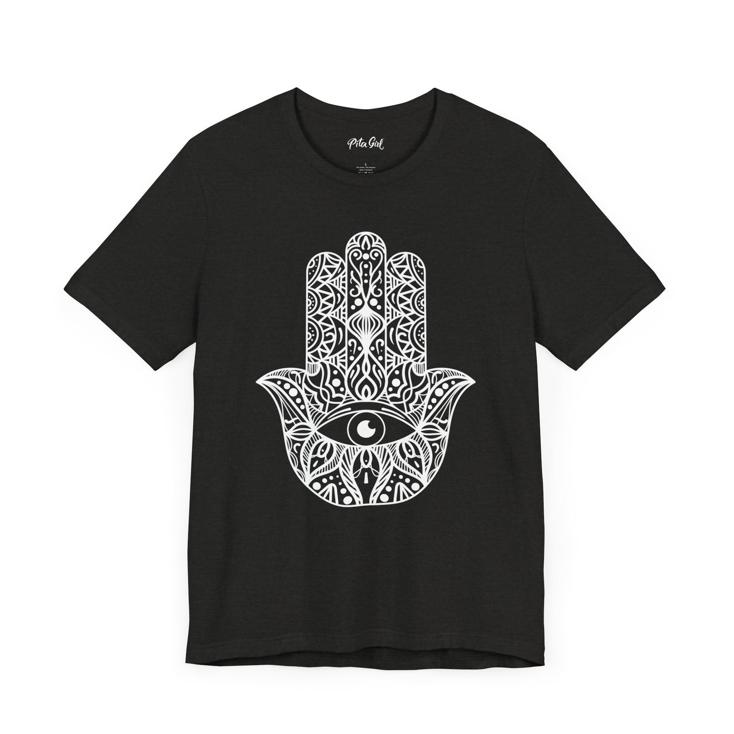 Pita Girl® Hamsa Palm Hand  Unisex Jersey Tee - Casual Comfort for Food Lovers