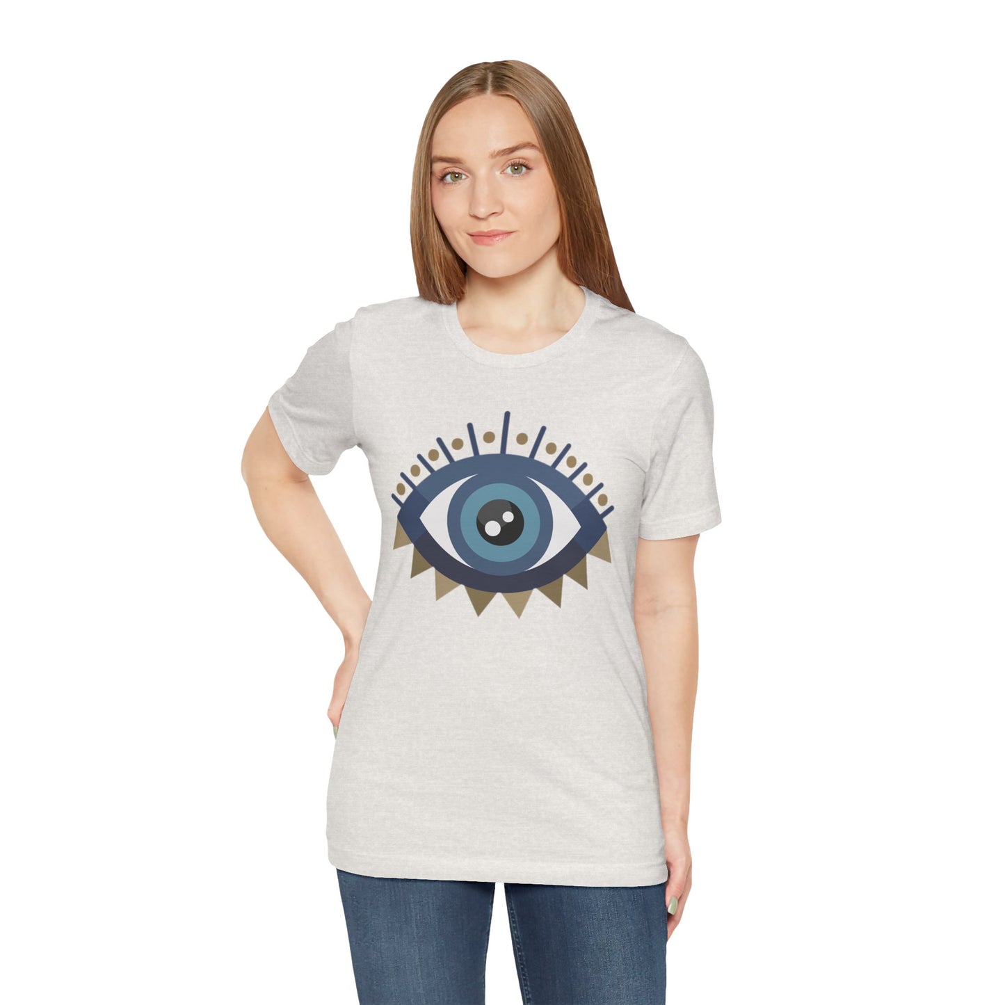 Pita Girl® Evil Eye Protection Unisex Jersey Tee - Casual Comfort for Food Lovers