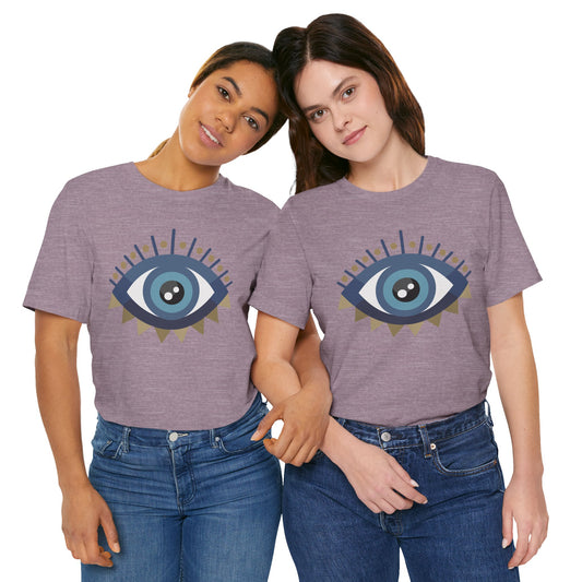 Pita Girl® Evil Eye Protection Unisex Jersey Tee - Casual Comfort for Food Lovers