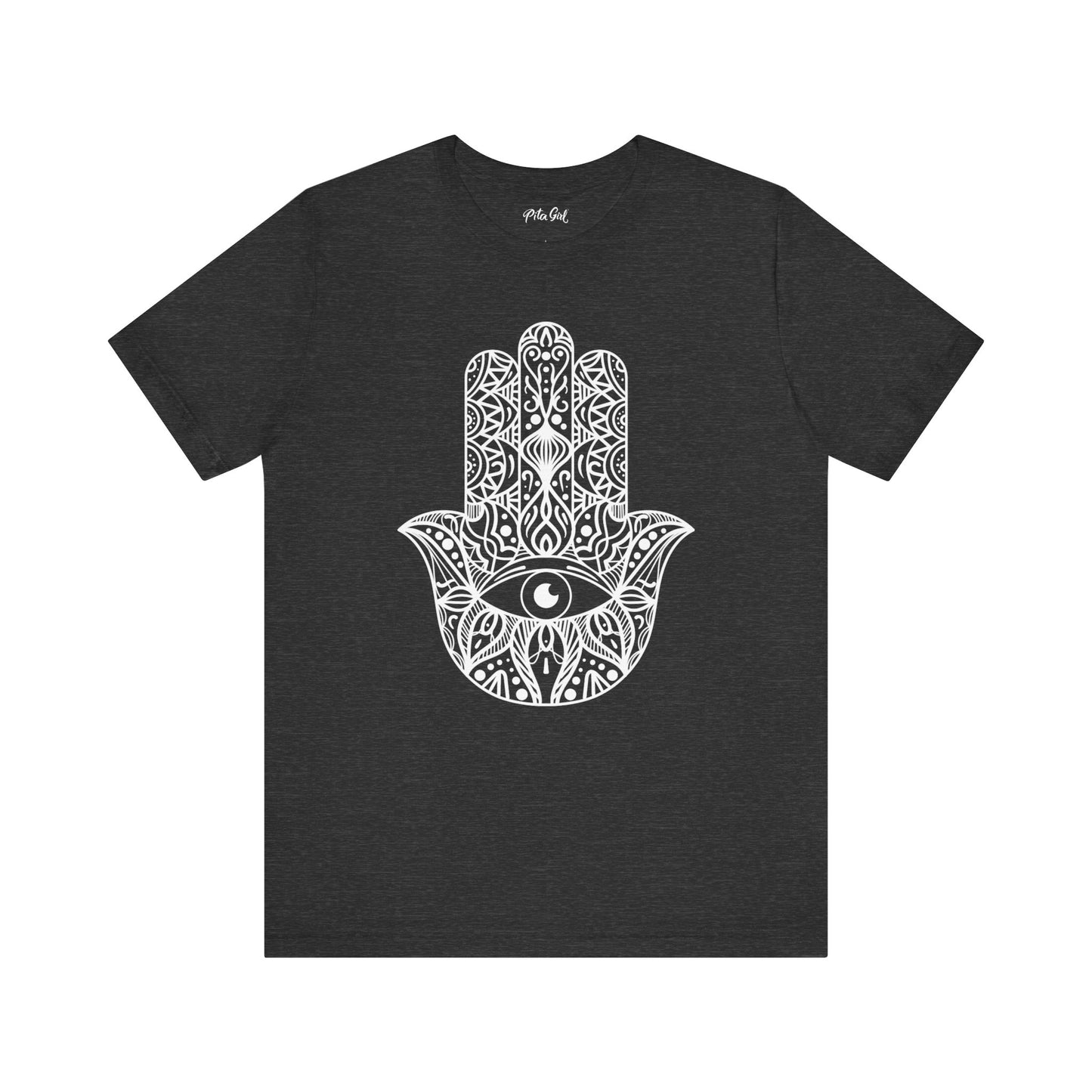 Pita Girl® Hamsa Palm Hand  Unisex Jersey Tee - Casual Comfort for Food Lovers