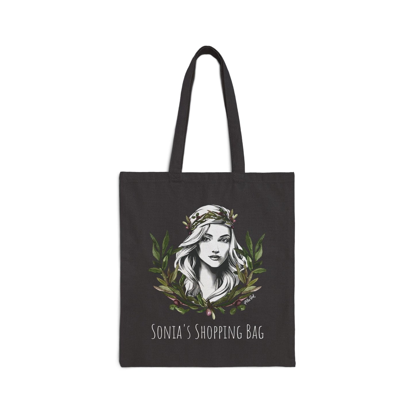 Personalized Bohemian Floral Tote Bag - Eco-Friendly Canvas Carryall with Elegant Woman Design
