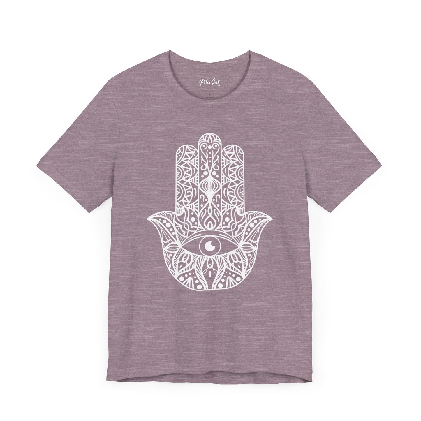 Pita Girl® Hamsa Palm Hand  Unisex Jersey Tee - Casual Comfort for Food Lovers