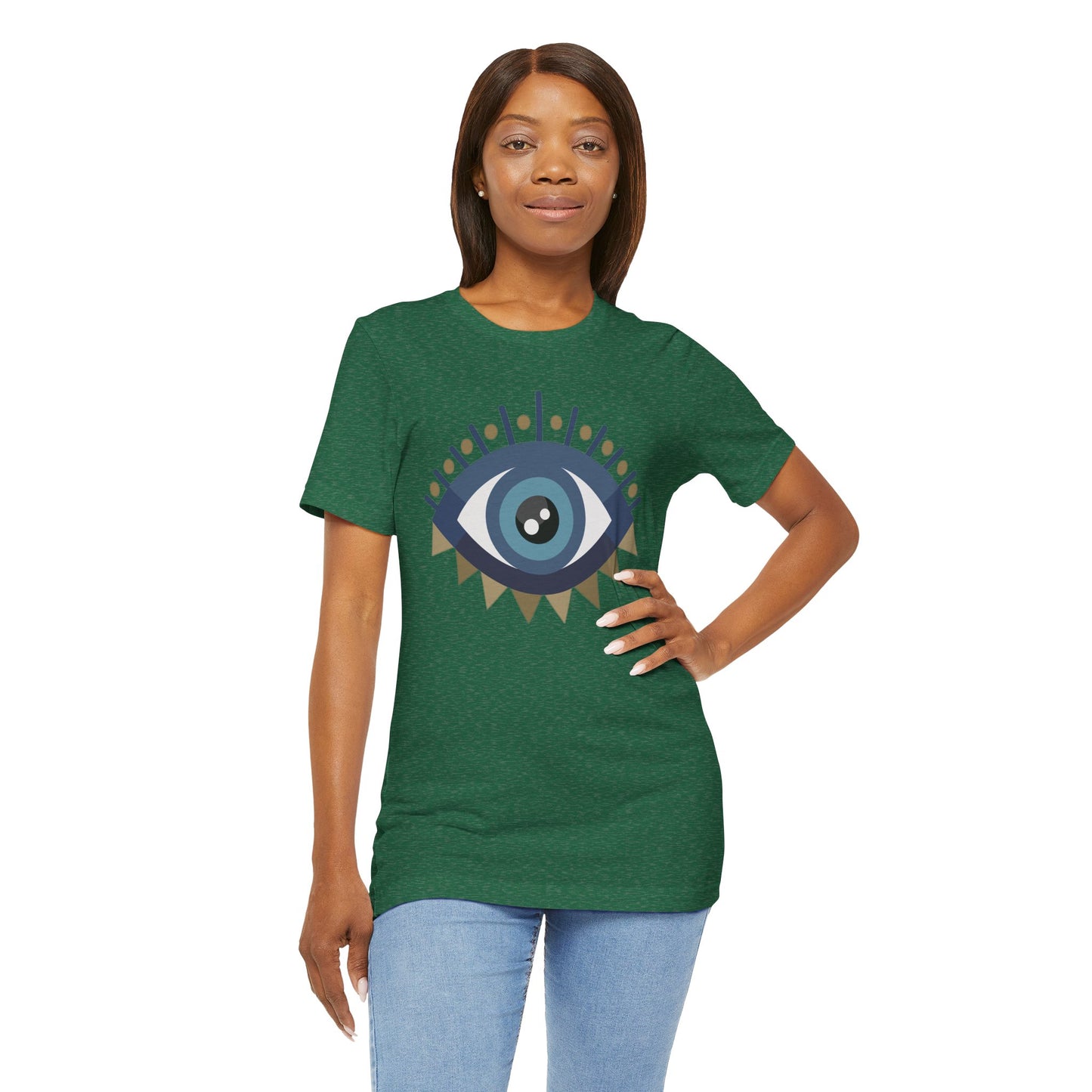 Pita Girl® Evil Eye Protection Unisex Jersey Tee - Casual Comfort for Food Lovers