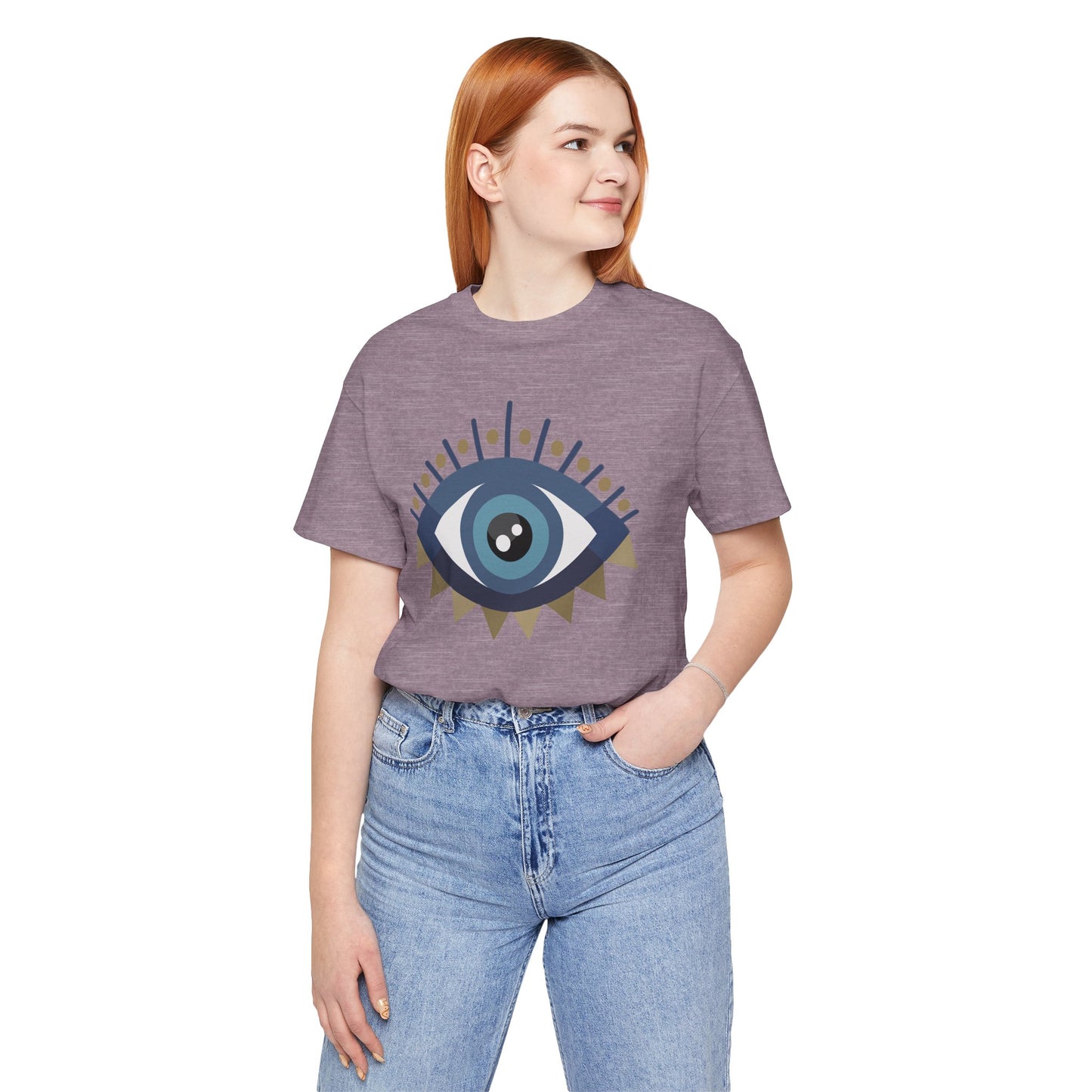 Pita Girl® Evil Eye Protection Unisex Jersey Tee - Casual Comfort for Food Lovers
