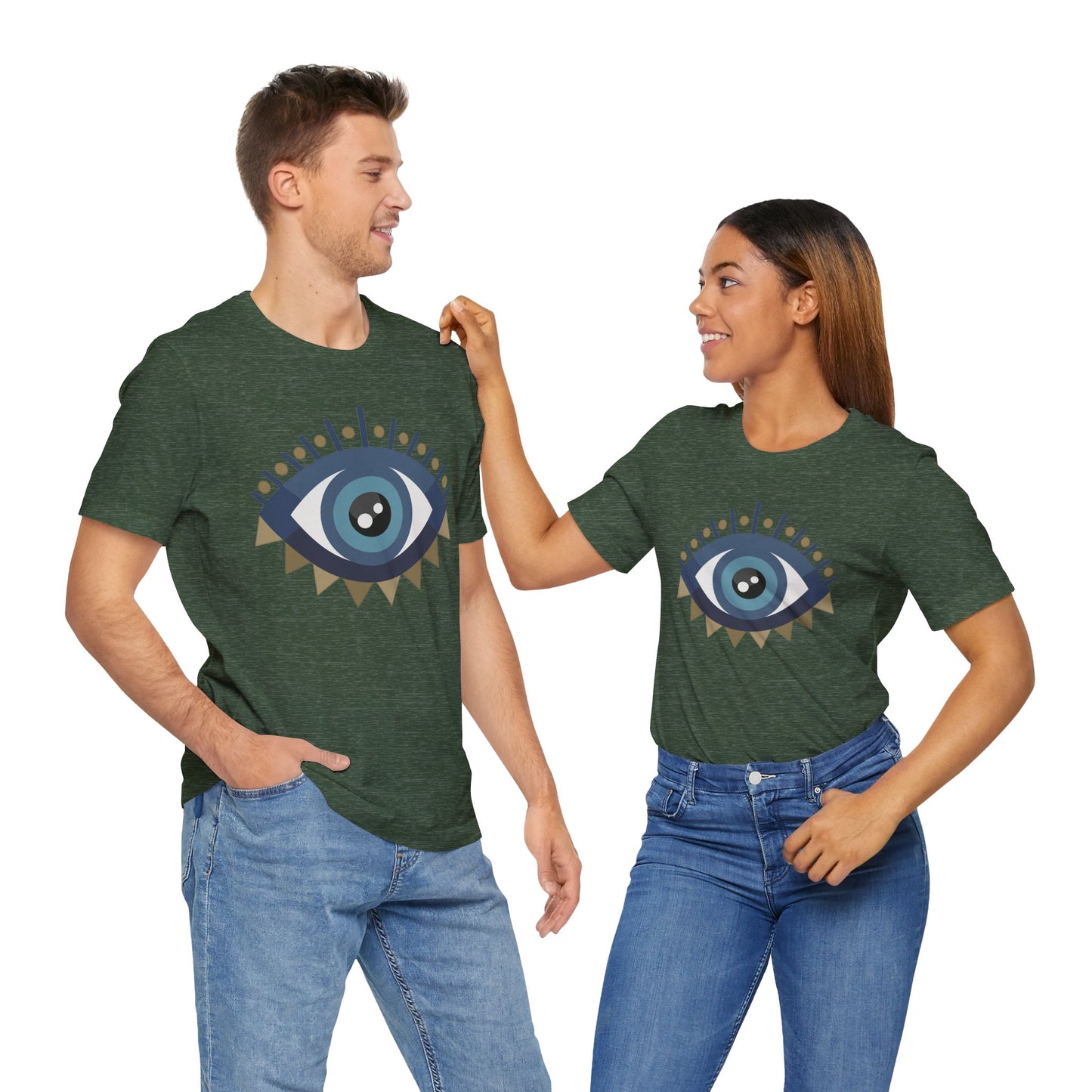 Pita Girl® Evil Eye Protection Unisex Jersey Tee - Casual Comfort for Food Lovers