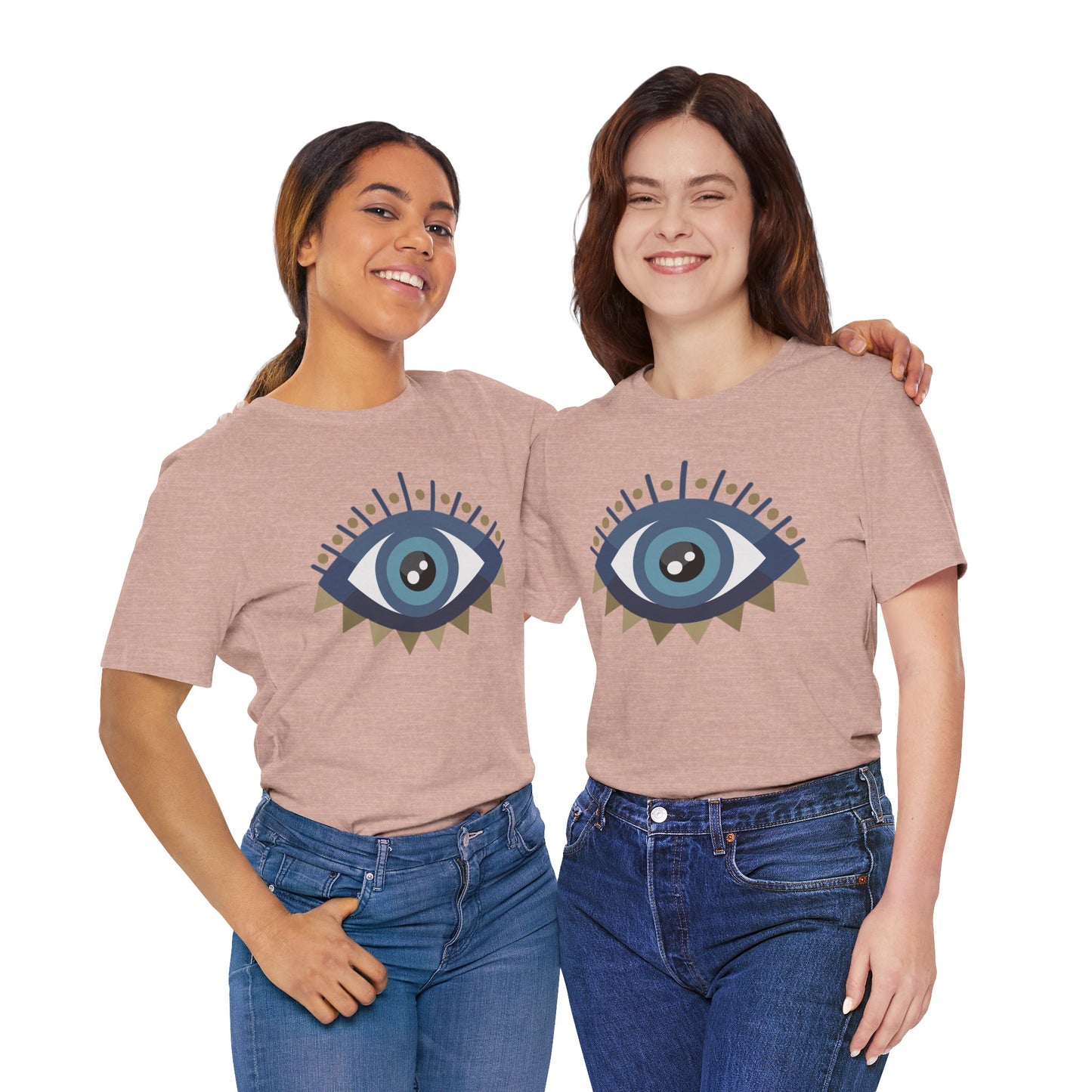 Pita Girl® Evil Eye Protection Unisex Jersey Tee - Casual Comfort for Food Lovers