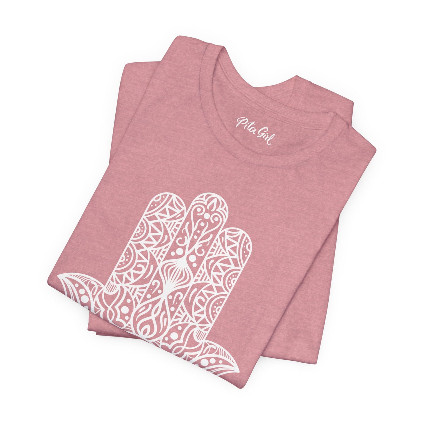 Pita Girl® Hamsa Palm Hand  Unisex Jersey Tee - Casual Comfort for Food Lovers