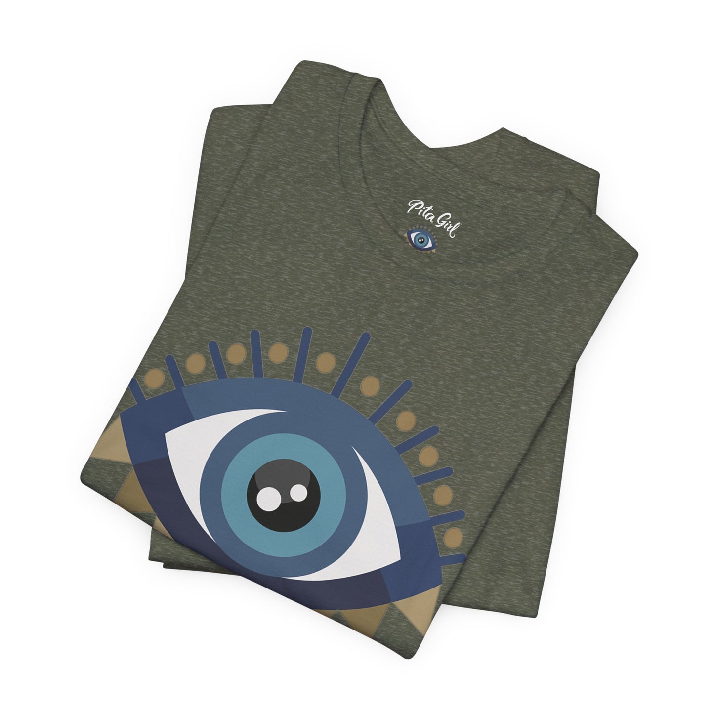 Pita Girl® Evil Eye Protection Unisex Jersey Tee - Casual Comfort for Food Lovers