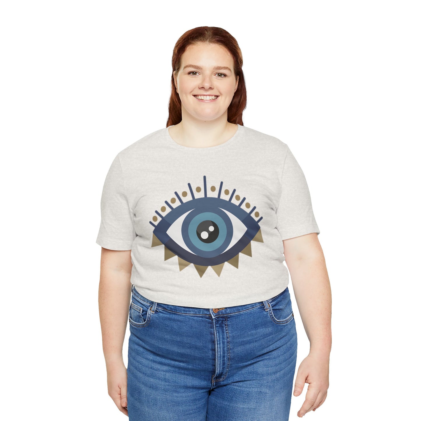 Pita Girl® Evil Eye Protection Unisex Jersey Tee - Casual Comfort for Food Lovers