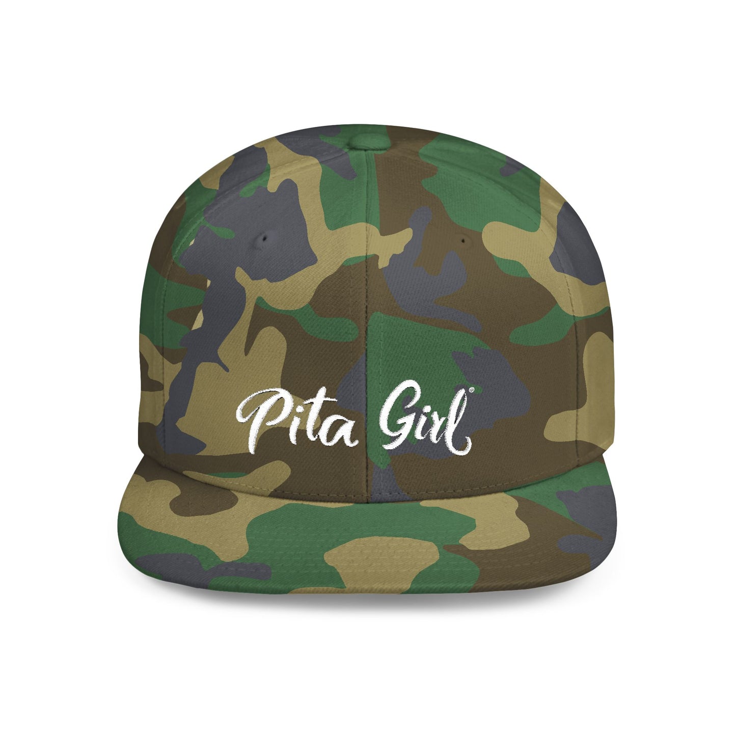 Pita Girl Flat Bill Snapback Hat - Stylish Cap for Casual Outings