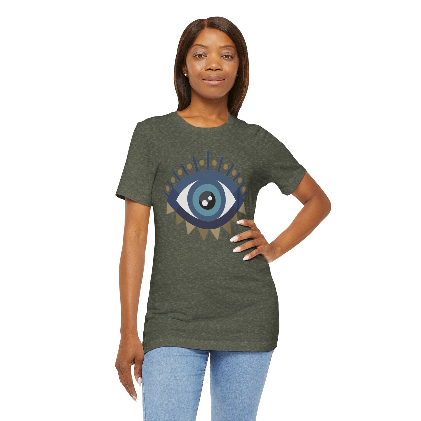 Pita Girl® Evil Eye Protection Unisex Jersey Tee - Casual Comfort for Food Lovers