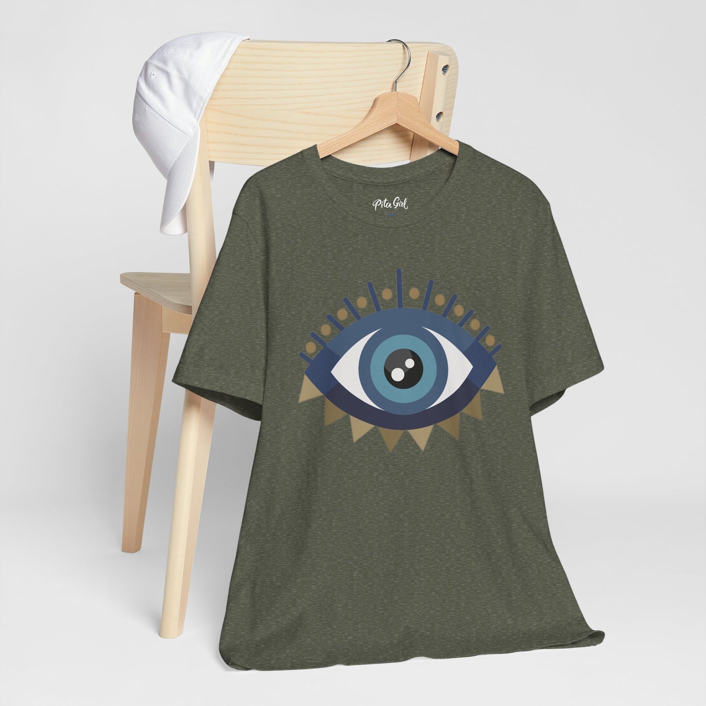 Pita Girl® Evil Eye Protection Unisex Jersey Tee - Casual Comfort for Food Lovers