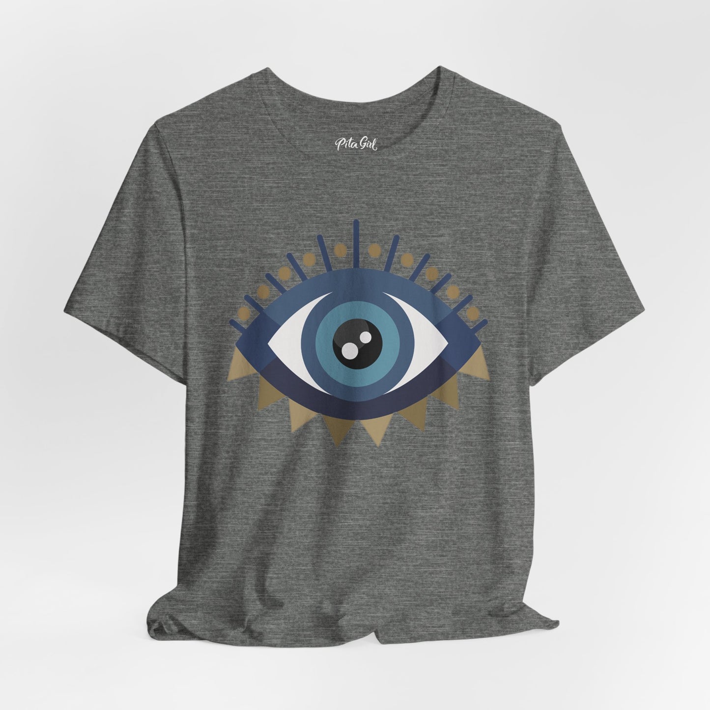 Pita Girl® Evil Eye Protection Unisex Jersey Tee - Casual Comfort for Food Lovers