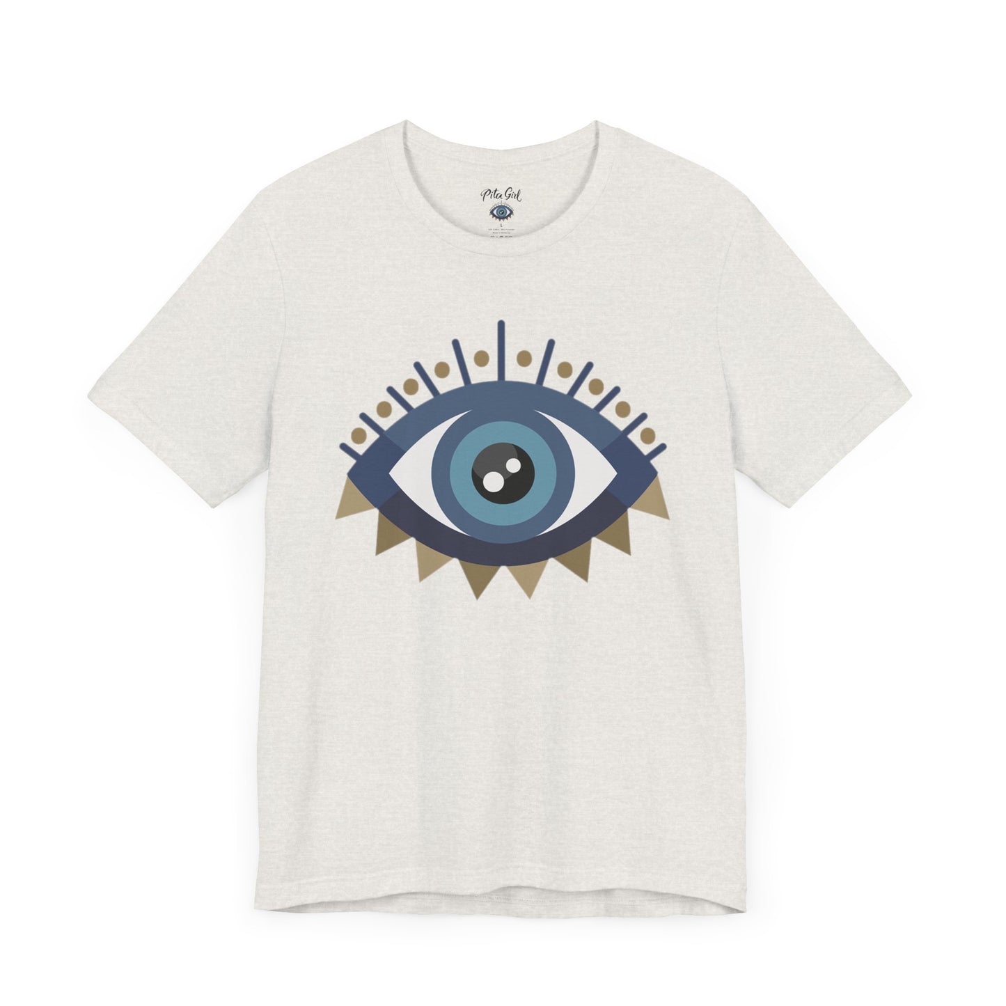 Pita Girl® Evil Eye Protection Unisex Jersey Tee - Casual Comfort for Food Lovers