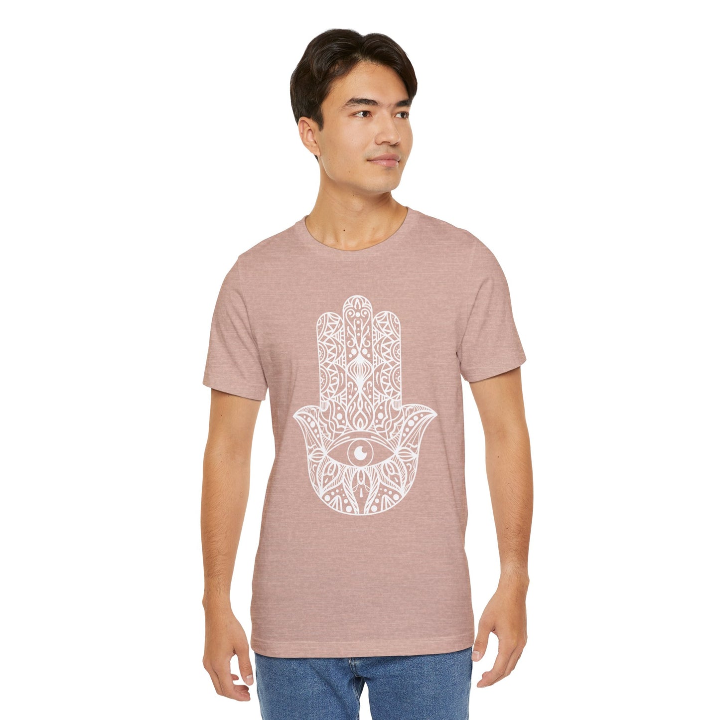 Pita Girl® Hamsa Palm Hand  Unisex Jersey Tee - Casual Comfort for Food Lovers