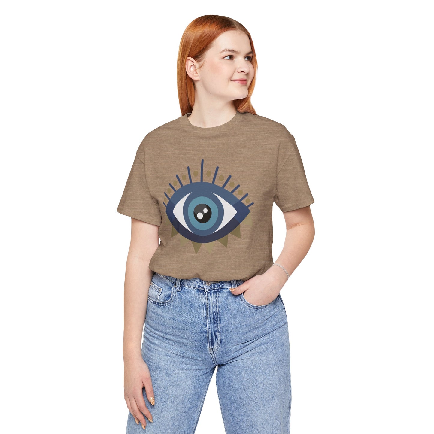 Pita Girl® Evil Eye Protection Unisex Jersey Tee - Casual Comfort for Food Lovers