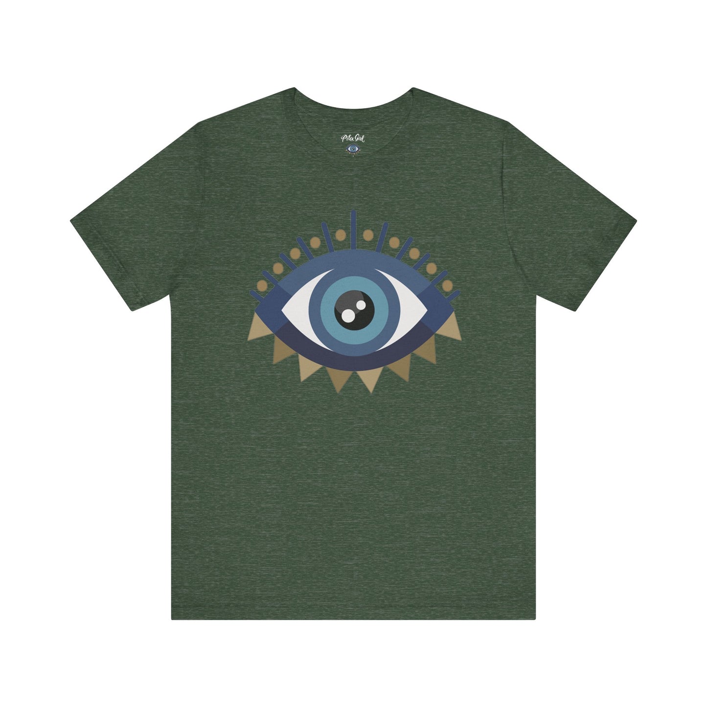Pita Girl® Evil Eye Protection Unisex Jersey Tee - Casual Comfort for Food Lovers