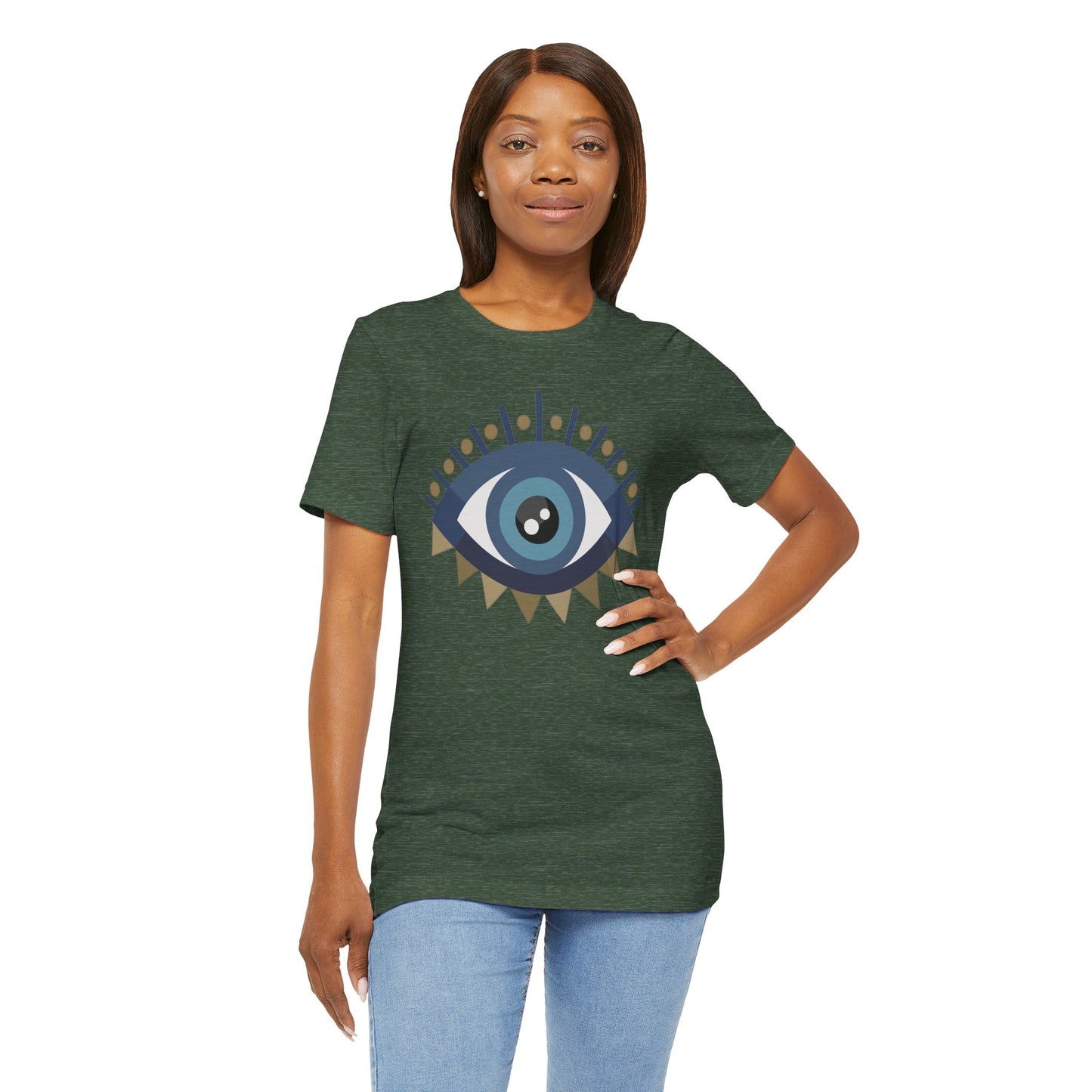 Pita Girl® Evil Eye Protection Unisex Jersey Tee - Casual Comfort for Food Lovers