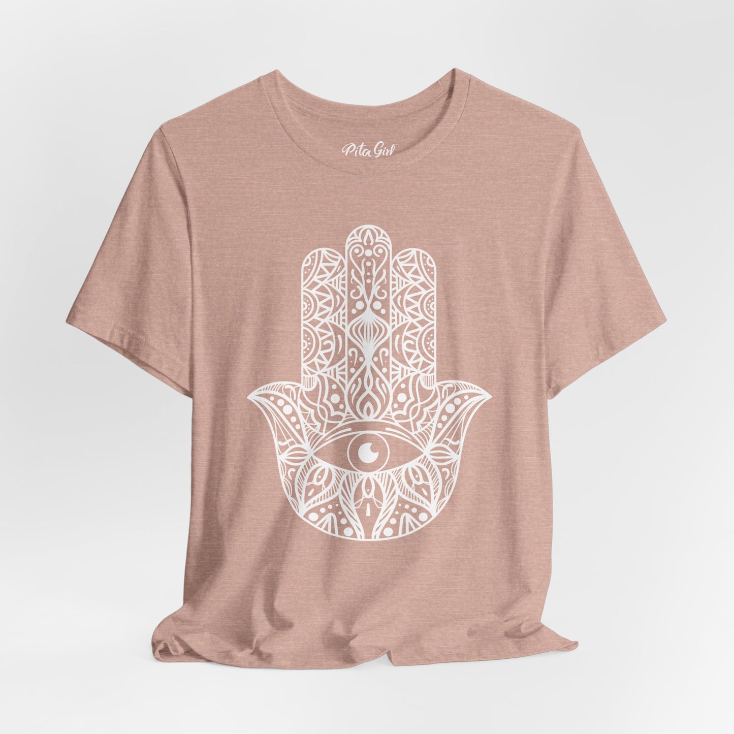 Pita Girl® Hamsa Palm Hand  Unisex Jersey Tee - Casual Comfort for Food Lovers