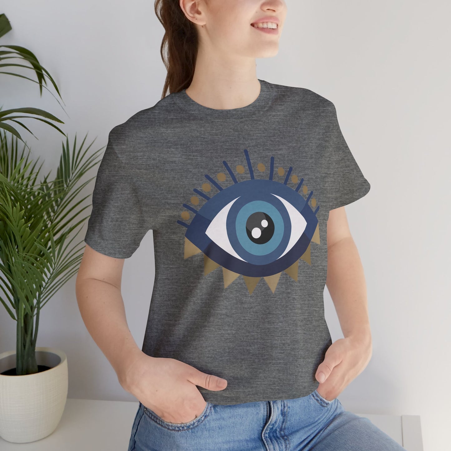 Pita Girl® Evil Eye Protection Unisex Jersey Tee - Casual Comfort for Food Lovers