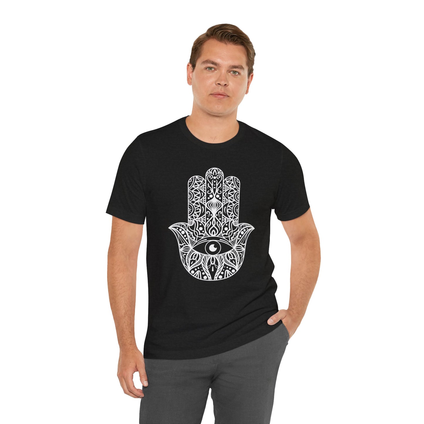 Pita Girl® Hamsa Palm Hand  Unisex Jersey Tee - Casual Comfort for Food Lovers