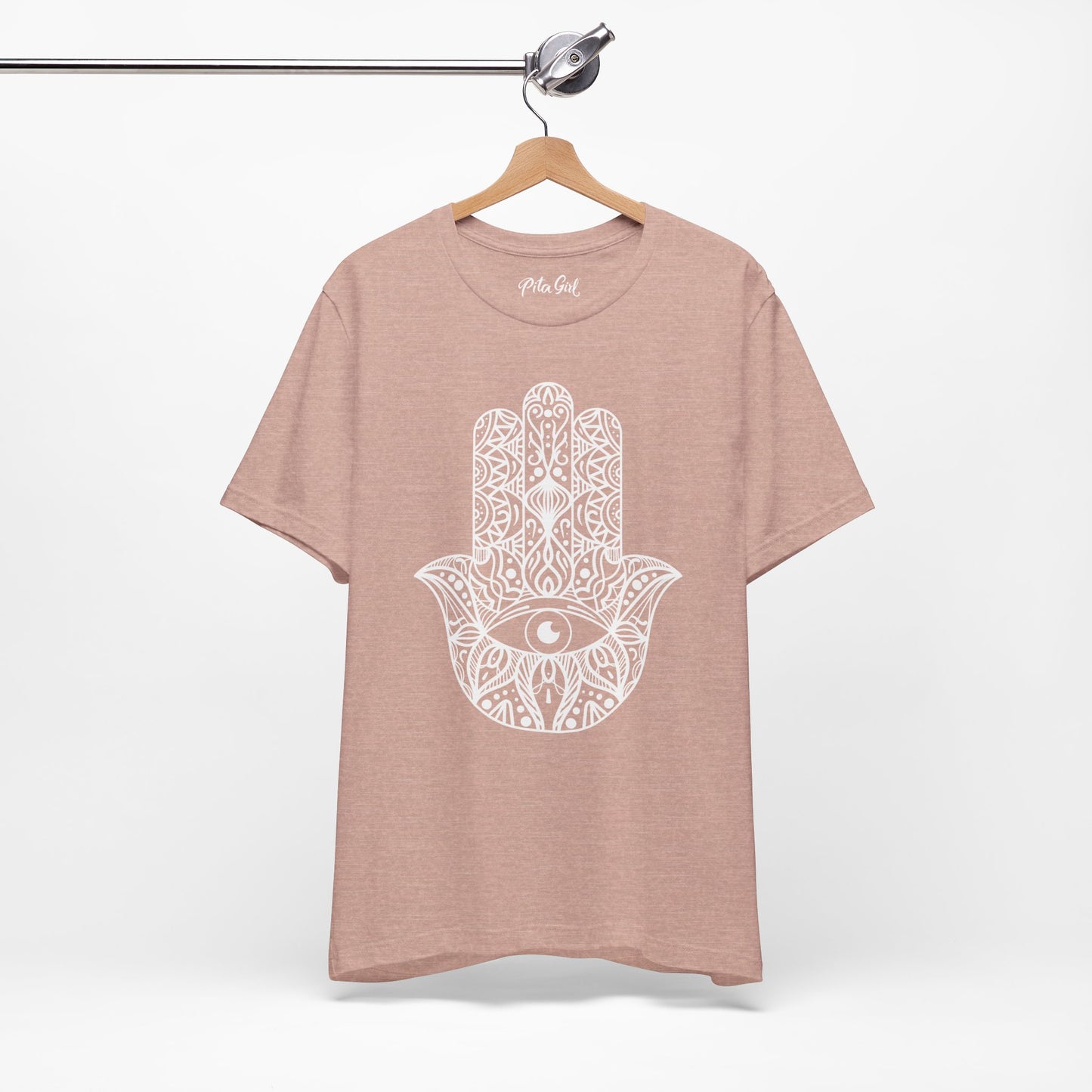 Pita Girl® Hamsa Palm Hand  Unisex Jersey Tee - Casual Comfort for Food Lovers