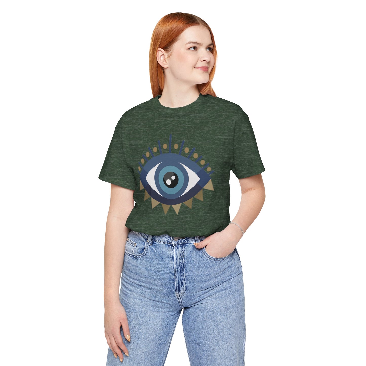 Pita Girl® Evil Eye Protection Unisex Jersey Tee - Casual Comfort for Food Lovers