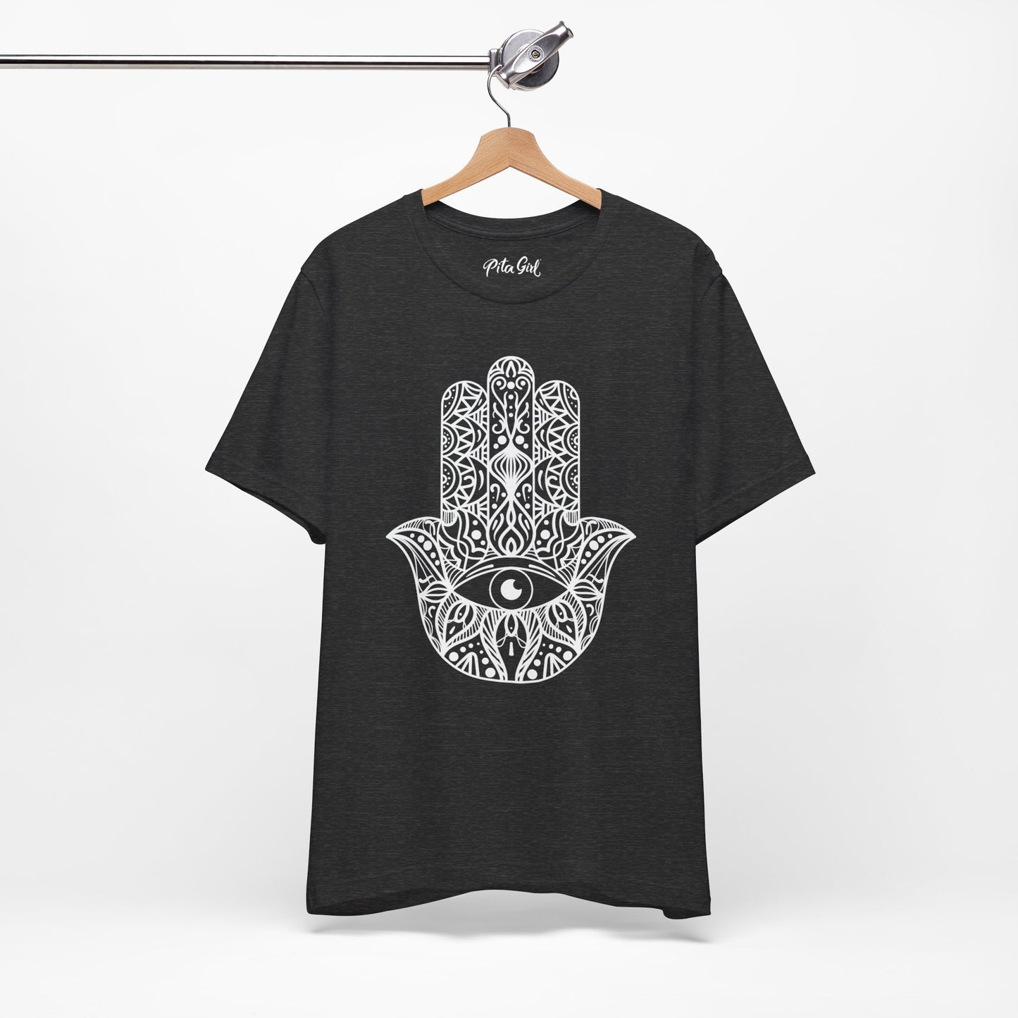 Pita Girl® Hamsa Palm Hand  Unisex Jersey Tee - Casual Comfort for Food Lovers