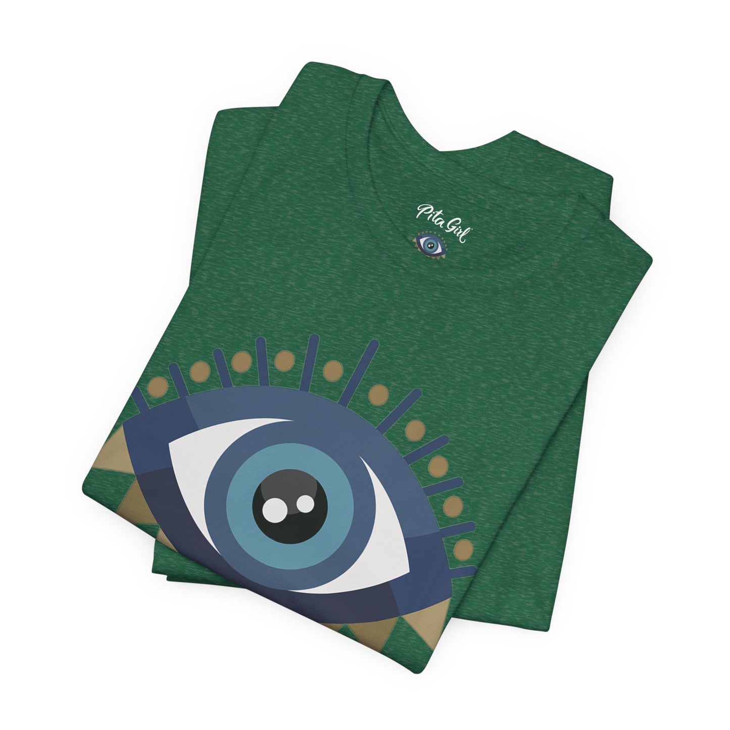 Pita Girl® Evil Eye Protection Unisex Jersey Tee - Casual Comfort for Food Lovers