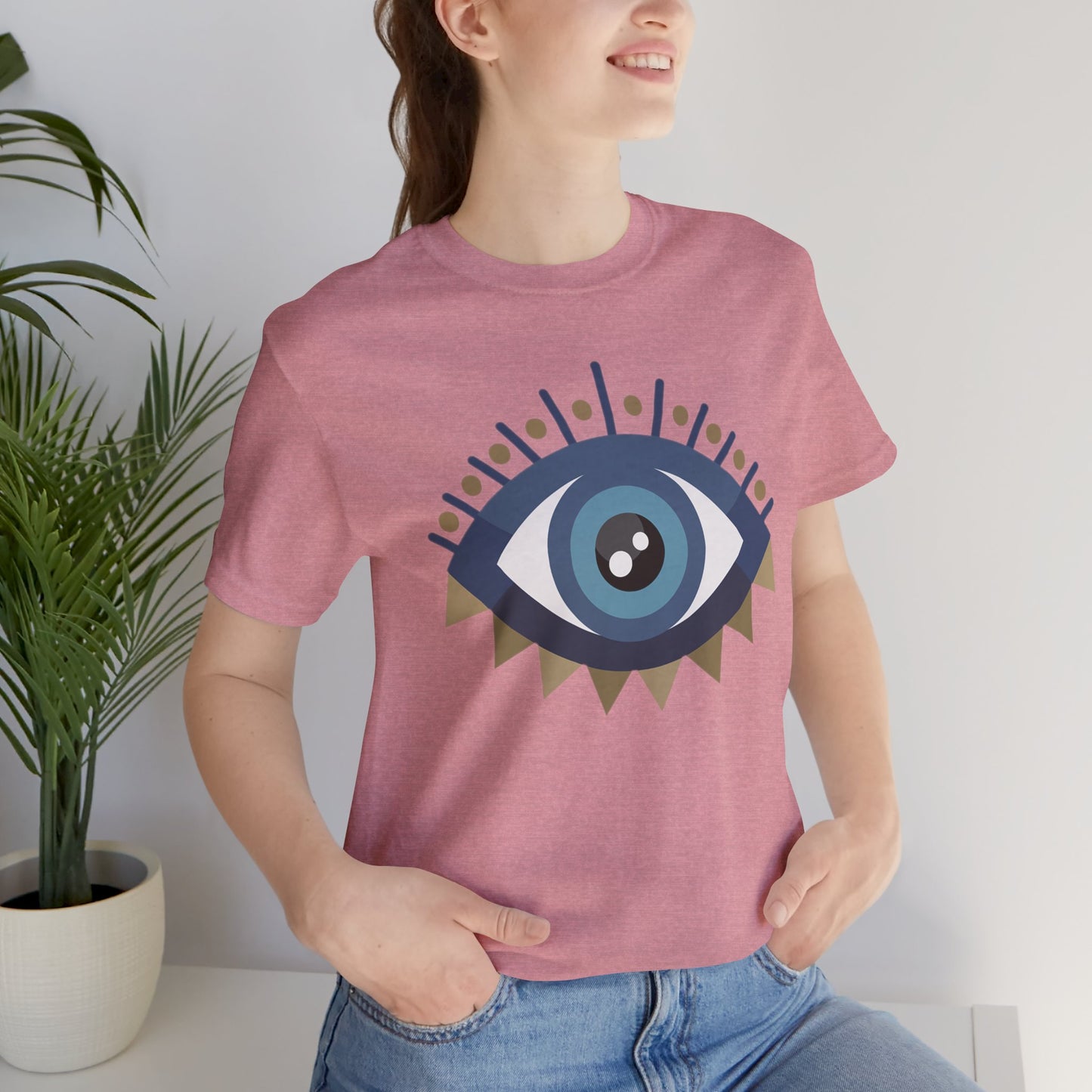 Pita Girl® Evil Eye Protection Unisex Jersey Tee - Casual Comfort for Food Lovers