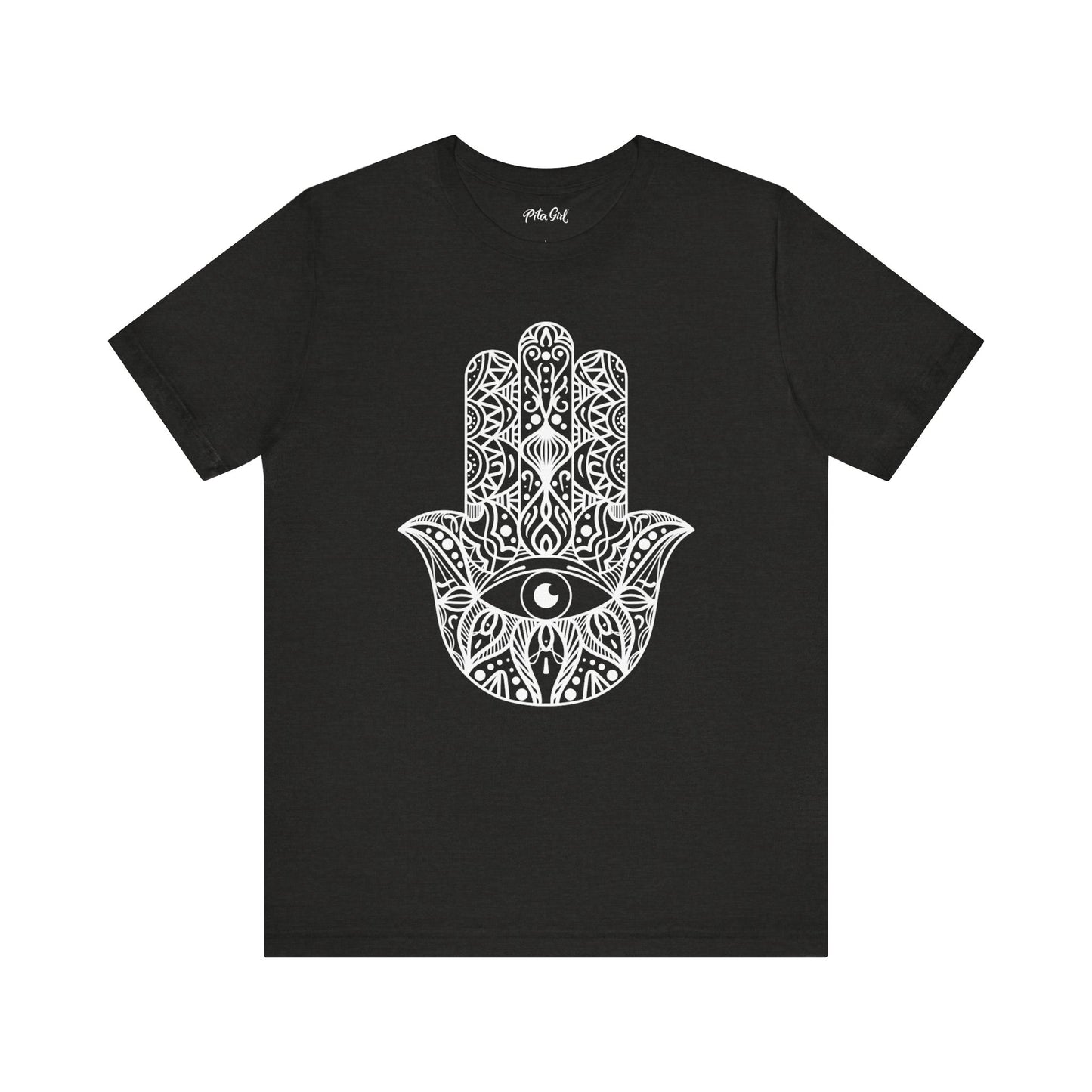 Pita Girl® Hamsa Palm Hand  Unisex Jersey Tee - Casual Comfort for Food Lovers