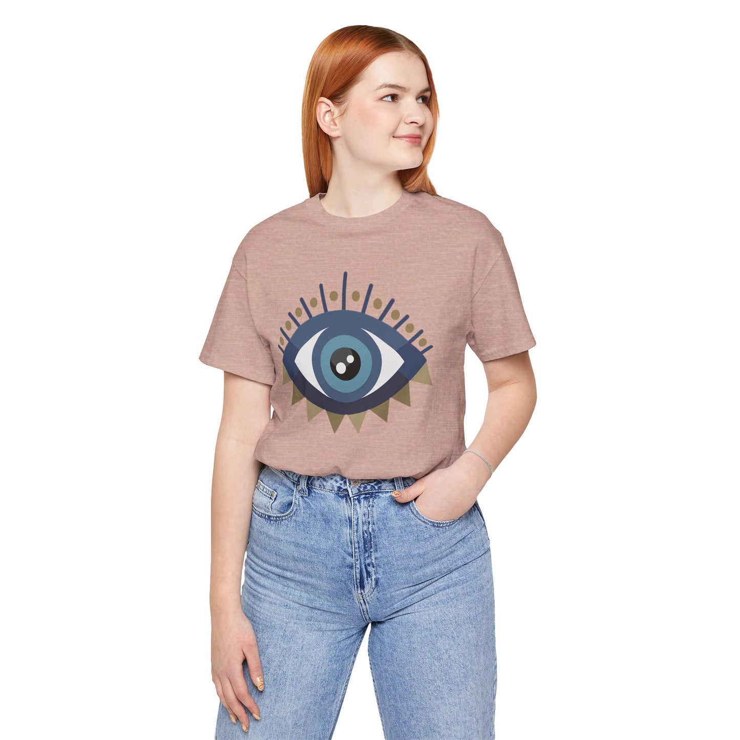 Pita Girl® Evil Eye Protection Unisex Jersey Tee - Casual Comfort for Food Lovers