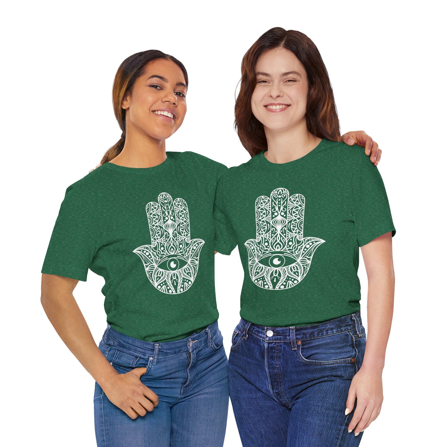 Pita Girl® Hamsa Palm Hand  Unisex Jersey Tee - Casual Comfort for Food Lovers