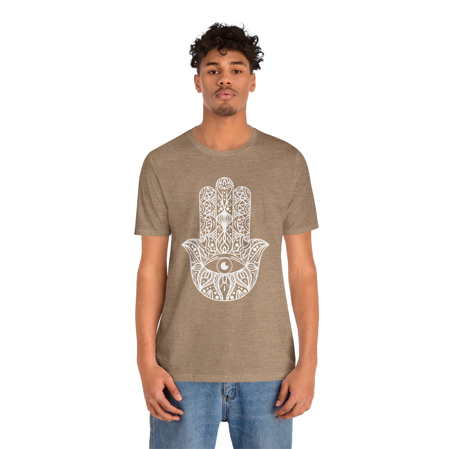 Pita Girl® Hamsa Palm Hand  Unisex Jersey Tee - Casual Comfort for Food Lovers