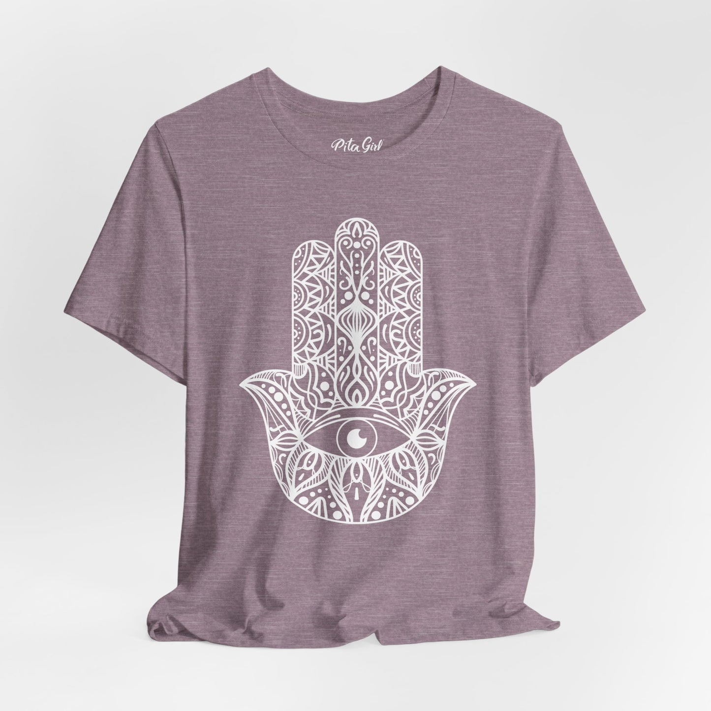 Pita Girl® Hamsa Palm Hand  Unisex Jersey Tee - Casual Comfort for Food Lovers